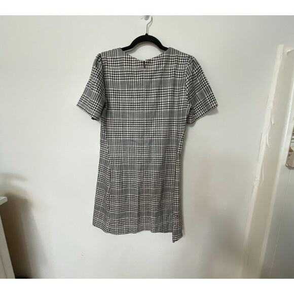 Zara Cute Gingham Plaid Shift Dress Short Sleeve Small Black and White Small - Picture 3 of 10